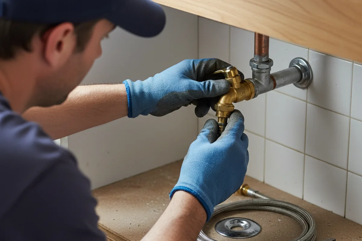 Shutoff valve and fitting work during Emergency Plumbing in Spring Glen